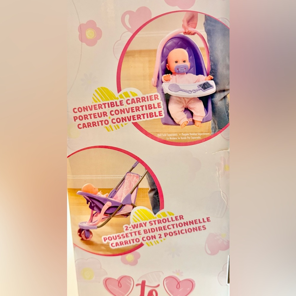 Heart to Heart Deluxe Doll Accessory Set (6 ct) stroller,carrier,feeding chair - Picture 2 of 5